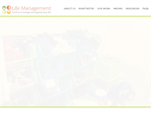 Tablet Screenshot of lifemanagementservice.com